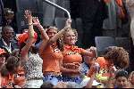 Amsterdam 11 juni 2000
Nederland-Tjechie 1-0 tijdens EK
Chantal van Woensel en Angela Kluivert