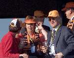 Rotterdam16 juni 2000 Euro 2000
Nederland-Denemarken, eindstand 3-0
Annemarie Jorritsma en Cor Boonstra 
Europees Kampioenschap voetbal 2000