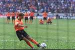 Amsterdam, 29 juni 2000   Euro 2000
Nederland-Italie, eindstand 0-0 ook na verlenging Italie wint na strafschoppen
Frank de Boer mist zijn penalty
Europees Kampioenschap Voetbal 2000