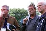 Landgraaf 6 juni 2000
Training Denemarken met Jan Heintze, Jon Dahl Tomasson en Jesper Gronkjaer
Frits Korbach met Henk Evenblij