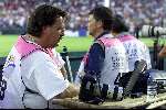 Rotterdam 20 juni 2000  Euro 2000
Duitsland-Portugal, eindstand 0-3
Hans v Tilburg werkend achter de laptop
Europees Kampioenschap Voetbal 2000