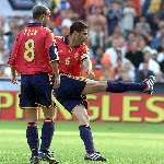 Spanje-Noorwegen
Rotterdam, 13 juni 2000
Fernando Hierro en Fran
Europees Kampioenschap Voetbal 2000