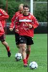Landgraaf 6 juni 2000
Training Denemarken met Jan Heintze, Jon Dahl Tomasson en Jesper Gronkjaer
Europees Kampioenschap Voetbal 2000