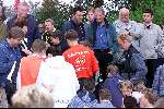 Landgraaf 6 juni 2000
Training Denemarken met Jan Heintze, Jon Dahl Tomasson en Jesper Gronkjaer
Europees Kampioenschap Voetbal 2000