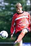 Landgraaf 6 juni 2000
Training Denemarken met Jan Heintze, Jon Dahl Tomasson en Jesper Gronkjaer
Jon Dahl Tomasson met Adidas schoenen en bal
Europees Kampioenschap Voetbal 2000