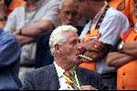 Amsterdam 21 juni 2000 euro 2000
Nederland-Frankrijk 3-2
Martin Schroder een sigaar rokend
Europees Kampioenschap Voetbal 2000