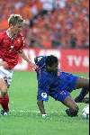 Rotterdam16 juni 2000 Euro 2000
Nederland-Denemarken, eindstand 3-0
Patrick Kluivert contra Allan nielsen shirtje trekken
Europees Kampioenschap Voetbal 2000