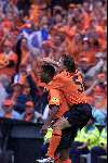 Rotterdam, 25 juni 2000   Euro 2000
Nederland-Yougoslavie, eindstand 6-1
4 doelpunten Patrick kluivert en 
Boudewijn Zenden en Patrick kluivert na zijn vierde doelpunt
Europees Kampioenschap Voetbal 2000