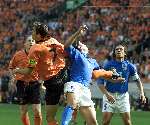 Amsterdam, 29 juni 2000   Euro 2000
Nederland-Italie, eindstand 0-0 ook na verlenging Italie wint na strafschoppen
Phillip Cocu
Europees Kampioenschap Voetbal 2000