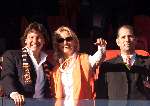 Rotterdam16 juni 2000 Euro 2000
Nederland-Denemarken, eindstand 3-0
Rene Froger met Natsja Froger en de ex-vriend van Anita Meijer
Europees Kampioenschap Voetbal 2000