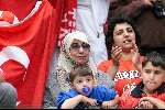 Amsterdam, 24 juni 2000    Euro 2000
Portugal-Turkije , eindstand 2-0
Supporters turkije