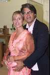 Weert 16 juni 2001
Emile Ratelband en zijn zwangere vriendin Sylvie bij bambino in Weert.