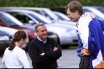 Muiden 9 juni 2001
Prins Willem Alexander en Yvonne v Gennip, Cees Wolzak, Jan Loorbach varen met de Groene Draeck. Allen zijn lid van de club van 144