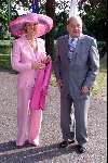 Breukelen 13 juni 2001
Haringparty op Neyenrode.
Marjon Lambriks met haar man