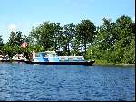 Cafetaria boot op de vinkeveense Plassen