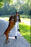 Amsterdam 25 juni 2003
Edwin de Roy v Zuydewijn met zijn hond.