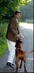 Amsterdam 25 juni 2003
Edwin de Roy v Zuydewijn met zijn hond.