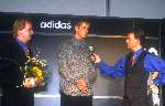 John Kraaijeveld (PR Adidas ) Edwin v d Sar en Sierd de Vos