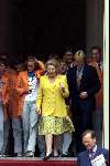 Den Haag 4 oktober 2000
Huldiging van de medaillewinnars  Olympische spelen door Koningin Beatrix en Prins Willem Alexander.
Inge de Bruijn