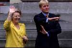 Den Haag 4 oktober 2000
Huldiging van de medaillewinnars  Olympische spelen door Koningin Beatrix en Prins Willem Alexander.