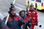 Lech, 8 februari 2001
Skivakantie Koninklijke familie
Koningin Beatrix met de ski\'s