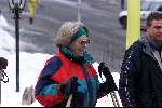 Lech, 8 februari 2001
Skivakantie Koninklijke familie
Koningin Beatrix met de ski\'s