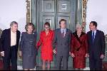 Den Haag 16 december 2000
Verloving van Prins Constantijn en Laurentien Brinkhorst.
Prins Claus, Koningin Beatrix, Laurent Jan Brinkhorst.