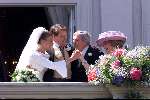 Den Haag 19 mei 2001
Prinses Laurentien Brinkhorst en Prins Constantijn trouwen voor de kerk.
Prins Claus en Koningin Beatrix