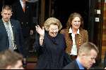 Scheveningen 27 januari 2002
Brunch van Maxima en Prins Willem Alexander in het Kurhaus. 
Koningin Beatrix