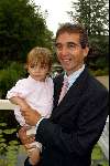 Nieuwkoop 28 juni 2003
trouwen barbara  boomsma en roelant jacobs
Leo de later met zoontje
