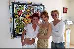 Scheveningen 1 juni 2003
Sander Foppele en kim lian v d Meij ien marijke helwegen schilderen