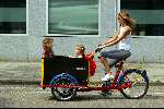 Amsterdam 27 juni 2003
Mariska Hulscher met kinderen in bakfiets