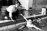 Eindhoven 1988 tongelreep zwembad
Pieter v d Hoogenband met zijn moeder Astrid v d Hoogenband