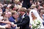 Utrecht 8 juli 2000
Trouwen  Prins Bernhard Jr en Annette Sekreve in domtoren in Utrecht.