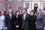 Apeldoorn, 11 maart 2000
Paleis \'t Loo
Verloving van Prins Bernhard Jr. met  Anette Sekreve en de ouders van haar met Pieter v Vollenhoven en Prinses Margriet