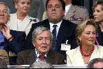 Rotterdam, 2 juli 2000   Euro 2000
Finale EK Tusen Frankrijk-Italie, eindstand 2-1 na verlenging.
Prins Claus en Koningin Fabiola van Belgie