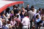 Amsterdam13 mei 2001
Prins Constatijn en Laurentien Brinkhorst varen met radarboot Kapitein Kok en hun vrienden.
Prins Friso
Maxima en Prins Willem Alexander.