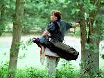Hilversum 23 maart 2002
Prins Friso tijdens een rondje golf op de Hilversumsche