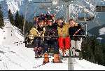 4 Januari 1999
v.l.n.r. Prinses Marilene, Prins Maurits, Prins Friso en Prins Pieter Christiaan tijdens hun wintersport  in Leogang