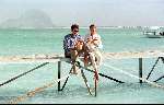 Mauritius 21 september 1998
Prins Maurits en Prinses Marilene op het strand