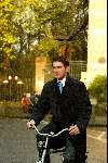 Amsterdam 30 oktober 2002
Prins Maurits gaat op de fiets Lucas aangeven