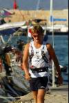 Porto Ercole 20 juli 2003
Prins Pieter Christiaan tijdens het trimmen