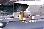 Porto Ercole 1 augustus 2000
Prinses Christina bij de Jumbo VI