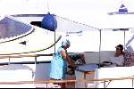Porto Ercole 1 augustus 2000
Prinses Christina met vriendin op de Jumbo VI