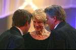 Amsterdam 21 december 2001
Uitreiking van de Rembrandt awards in de beurs van Berlage.
Prinses Irene met Martijn Krabbe  en Jeroen Krabbe