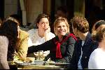 Amsterdam 7 april 2002
Prins Constantijn en Prinses Laurentien op terras met Trijntje Oosterhuis en vriend