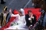 Den Haag 19 mei 2001
Prinses Laurentien Brinkhorst en Prins Constantijn trouwen voor de kerk.