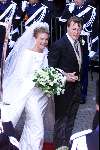 Den Haag 19 mei 2001
Prinses Laurentien Brinkhorst en Prins Constantijn trouwen voor de kerk.