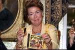 Noordwijk 10 september 2000
Uitreiking CD  van Prinses Cristina met een glaasje champagne