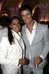 Amsterdam 11 juli 2004
Show van Wolford in het vAmstel hotel. Arie Boomsma en Chimene v Oosterhout
